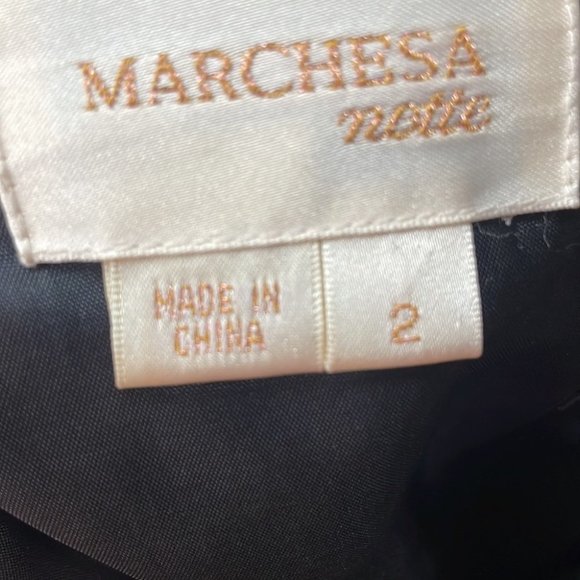 Marchesa Notte LBD Little Black Dress Sequins Mini Dress Party Standout Sz 2 - Picture 5 of 16